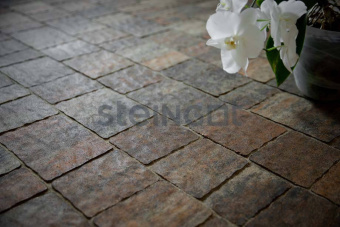картинка Плитка тротуарная Steingot Colormix Гранито высота 60мм Stein Bronze частичный прокрас Центр Кровли