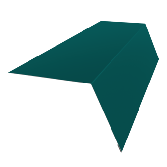 картинка Планка карнизная широкая 100х85 0,45 PE с пленкой RAL 5021 водная синь (3м) Центр Кровли