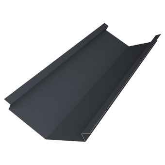 картинка Планка ендовы нижней для композитной черепицы 140х140 0,5 Satin Matt TX RAL 7024 мокрый асфальт (2м) Центр Кровли