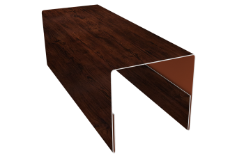 картинка Планка П-образная заборная 20 0,45 Print Elite Cherry Wood TwinColor (2м) Центр Кровли