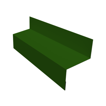 картинка Отлив межэтажный 45 0,45 PE с пленкой RAL 6002 лиственно-зеленый (3м) Центр Кровли