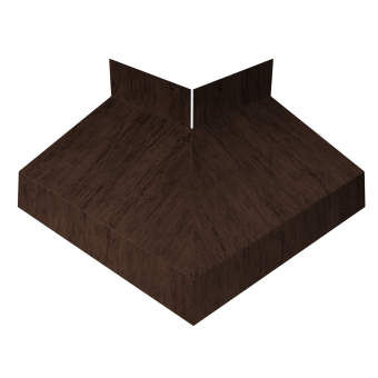 картинка Угол отлива внешний 70 0,45 Print-Double Premium с пленкой Antique Wood Центр Кровли