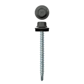 картинка Саморез кровельный Daxmer 4,8х50 (150шт) сверло №1 RAL 7005 Центр Кровли
