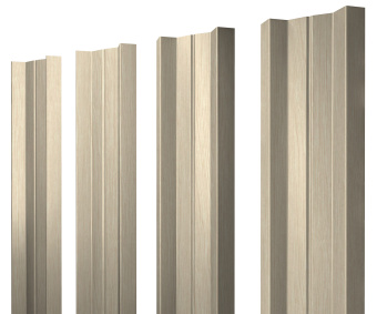 картинка Штакетник М-образный А с прямым резом 0,45 Print Elite Milky Wood TwinColor Центр Кровли