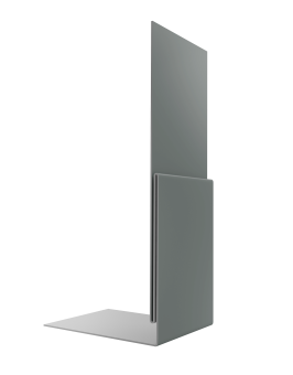 картинка Планка приемная оконная 0,45 PE с пленкой RAL 7005 мышино-серый (3м) Центр Кровли