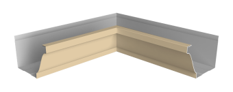 фото Угол желоба внутренний Vortex Lite 130мм NEW RAL 1014 слоновая кость Центр Кровли картинка Угол желоба внутренний Vortex Lite 130мм NEW RAL 1014 слоновая кость Центр Кровли