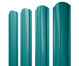 картинка Штакетник Полукруглый Slim фигурный 0,45 PE RAL 5021 водная синь Центр Кровли