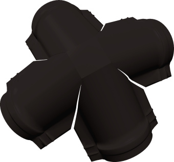 фото Четверник конька малого полукруглого Grand Line 0,5 Сатин матовый ТХ с пленкой RR 32 темно-коричневый Центр Кровли картинка Четверник конька малого полукруглого Grand Line 0,5 Сатин матовый ТХ с пленкой RR 32 темно-коричневый Центр Кровли