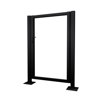 картинка Калитка Жалюзи 1,68х1 прямоугольный фланец 230х230 RAL 9005 без заполнения Центр Кровли