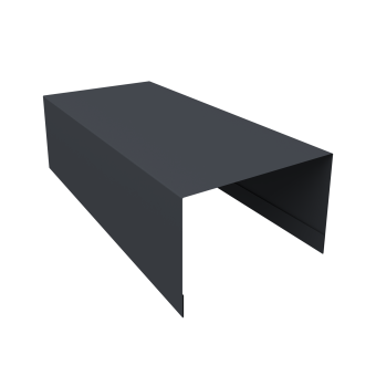 фото Крышка для забора из сайдинга (Блок-хаус new) 0,45 Drap TwinColor RAL 7024 мокрый асфальт (3м) Центр Кровли картинка Крышка для забора из сайдинга (Блок-хаус new) 0,45 Drap TwinColor RAL 7024 мокрый асфальт (3м) Центр Кровли