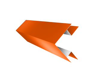 картинка Угол внешний сложный фальц 0,45 PE с пленкой RAL 2004 оранжевый (2м) Центр Кровли