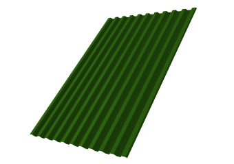 фото Профнастил С21R 0,45 PE с пленкой RAL 6002 лиственно-зеленый Центр Кровли картинка Профнастил С21R 0,45 PE с пленкой RAL 6002 лиственно-зеленый Центр Кровли