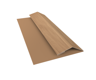 фото Планка финишная БХ new 0,45 Print Elite Honey Wood TwinColor (2м) Центр Кровли картинка Планка финишная БХ new 0,45 Print Elite Honey Wood TwinColor (2м) Центр Кровли