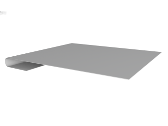 картинка Планка завершающая 0,5 Satin с пленкой RAL 9006 бело-алюминиевый (2м) Центр Кровли
