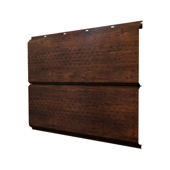 фото Софит ЭкоБрус new c перфорацией 0,45 Print-Double Premium Cherry Wood Dark F Центр Кровли картинка Софит ЭкоБрус new c перфорацией 0,45 Print-Double Premium Cherry Wood Dark F Центр Кровли