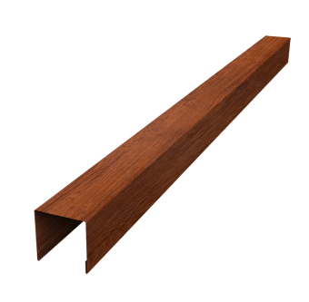 картинка Планка вертикальная лицевая для забора жалюзи Palermo 0,45 Print-Double Premium Golden Wood Fresh (2м) Центр Кровли