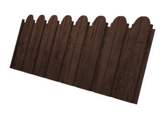 картинка Профнастил C10B фигурный 0,45 Print Premium Antique Wood TwinColor Центр Кровли