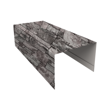 картинка Крышка для забора из сайдинга ЭкоБрус 0,45 Print Elite Fine Stone TwinColor (2,5м) Центр Кровли