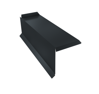 картинка Планка торцевая сегментная 30мм Grand Line Левая 0,45 ПЭ с пленкой RAL 7016 антрацитово-серый Центр Кровли