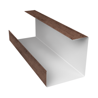 картинка Планка угла внутреннего составная нижняя 0,45 Print Premium Almond Wood Fresh (2м) Центр Кровли