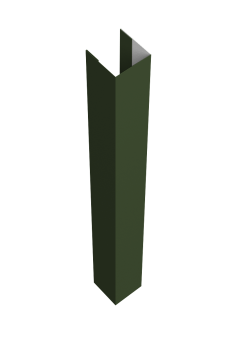 картинка Стойка жалюзи Texas для монтажа без крепежного вкладыша 0,5 Satin Matt TX RAL 6020 хромовая зелень (3м) Центр Кровли