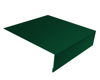 картинка Планка лобовая/околооконная простая 190х50 0,45 PE-Double с пленкой RAL 6005 зеленый мох (2м) Центр Кровли