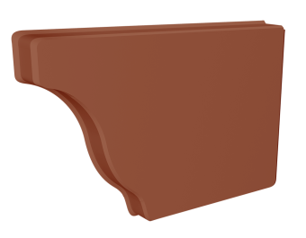 картинка Заглушка желоба правая Vortex Lite 130мм RAL 8004 терракота Центр Кровли