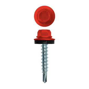 фото Саморез кровельный 4,8х29 (250шт) сверло №1 RAL 3020 Центр Кровли картинка Саморез кровельный 4,8х29 (250шт) сверло №1 RAL 3020 Центр Кровли