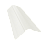 Планка конька фигурного 100x100 0,45 Drap с пленкой RAL 9003 сигнальный белый (3м) Центр Кровли