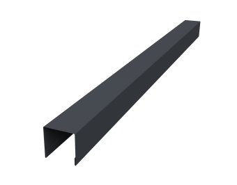 фото Планка вертикальная лицевая для горизонтального монтажа штакетника 0,45 Drap-double TX RAL 7024 мокрый асфальт (3м) Центр Кровли картинка Планка вертикальная лицевая для горизонтального монтажа штакетника 0,45 Drap-double TX RAL 7024 мокрый асфальт (3м) Центр Кровли