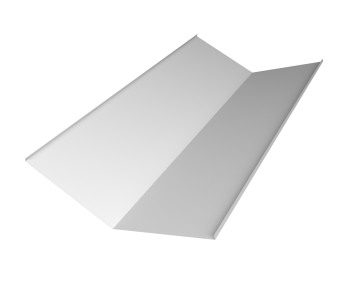 картинка Планка ендовы нижней 300х300 0,5 Satin с пленкой RAL 9003 сигнальный белый (2м) Центр Кровли
