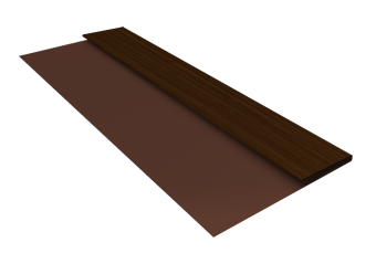 картинка Планка стартовая БХ new 0,45 Print Elite Choco Wood TwinColor (2м) Центр Кровли