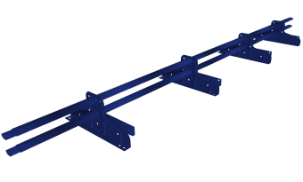 картинка Снегозадержатель трубчатый для фальца Премиум d 45х25 RAL 5002 (3м) оцинкованный Центр Кровли