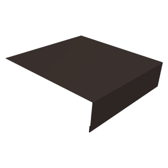 картинка Планка околооконная простая 200х75 Grand Line 0,5 Velur RR 32 темно-коричневый (2м) Центр Кровли