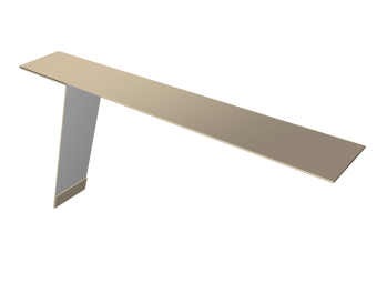 картинка Планка карнизная фальц 130х80 0,5 Satin с пленкой RAL 1015 светлая слоновая кость (3м) Центр Кровли