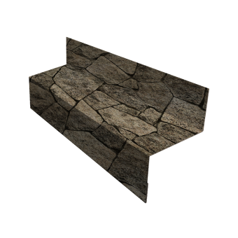 картинка Отлив межэтажный 45 0,45 Print Elite King Stone TwinColor (3м) Центр Кровли