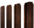 Штакетник П-образный В фигурный 0,45 Print-Double Premium Cherry Wood Dark F Центр Кровли