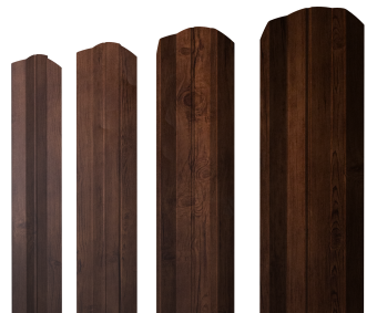 картинка Штакетник М-образный А фигурный 0,45 Print-Double Premium Cherry Wood Fresh Центр Кровли