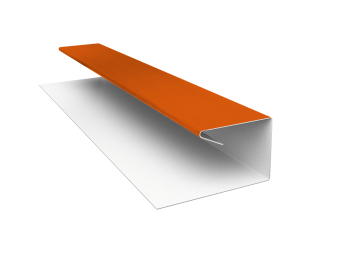 картинка Планка П-образная завершающая сложная (КД) 0,45 PE с пленкой RAL 2004 оранжевый (3м) Центр Кровли