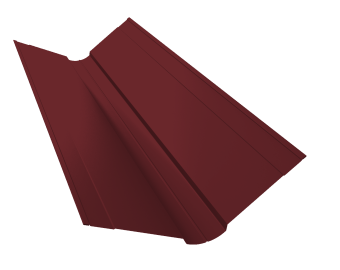 картинка Планка ендовы верхней фигурной 150x150 0,45 PE с пленкой RAL 3005 красное вино (2м) Центр Кровли