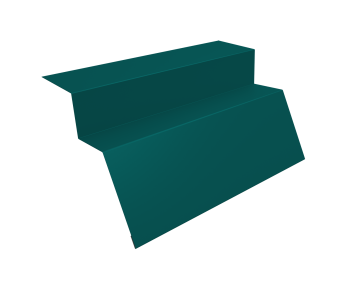 картинка Планка карнизная для металлочерепицы квинта Uno 0,45 PE с пленкой RAL 5021 водная синь (3м) Центр Кровли