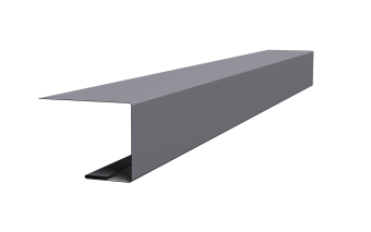 картинка Планка завершающая фальц 0,5 Satin с пленкой RAL 7004 сигнальный серый (2м) Центр Кровли