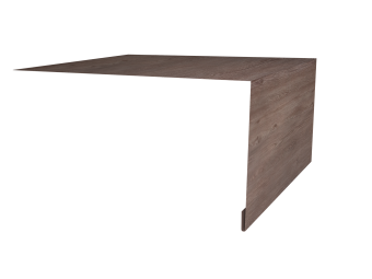 картинка Планка околооконная простая 250х75 0,45 Print Elite White Wood TwinColor (3м) Центр Кровли