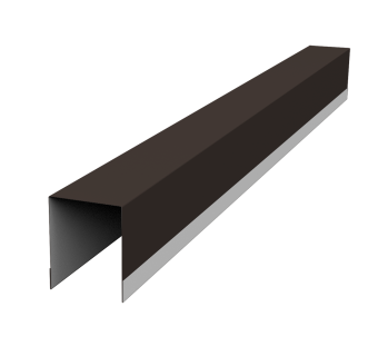 картинка Планка опорная составная внутренняя для забора жалюзи Palermo 0,45 Drap TR RR 32 темно-коричневый (1,8м) Центр Кровли