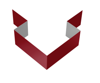 фото Угол внешний симметричный фибросайдинга 0,45 PE с пленкой RAL 3003 рубиново-красный (3м) Центр Кровли картинка Угол внешний симметричный фибросайдинга 0,45 PE с пленкой RAL 3003 рубиново-красный (3м) Центр Кровли