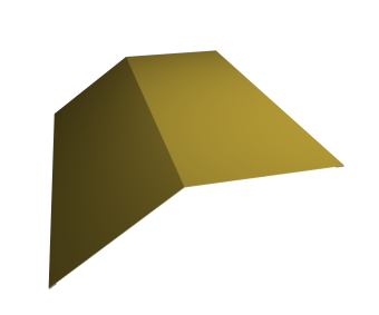 картинка Планка конька плоского 190х190 0,45 PE с пленкой RAL 1018 цинково-желтый (3м) Центр Кровли