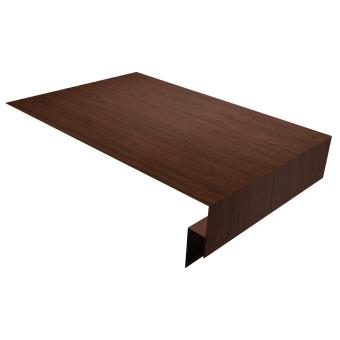 картинка Планка околооконная сложная 250х50х18 (j-фаска) 0,45 Print Elite Choco Wood TwinColor (3м) Центр Кровли