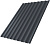 Профнастил С20R Grand Line 0,5 GreenCoat Pural БТ матовый RR 23 темно-серый (RAL 7024 мокрый асфальт) Центр Кровли