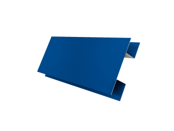 картинка Планка H-образная Экобрус 0,45 PE lite с пленкой RAL 5005 сигнальный синий (3м) Центр Кровли