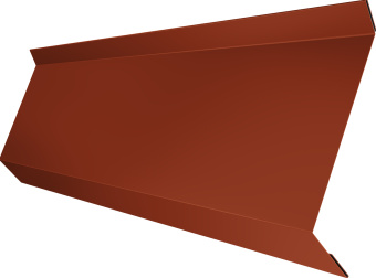 картинка Планка примыкания в штробу 60 Grand Line 0,45 Drap RAL 8004 терракота (2м) Центр Кровли